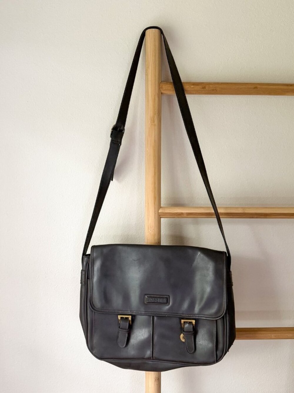 Rosetti Messenger Bag Brown Satchel Crossbody Work Bag Laptop Vintage Style